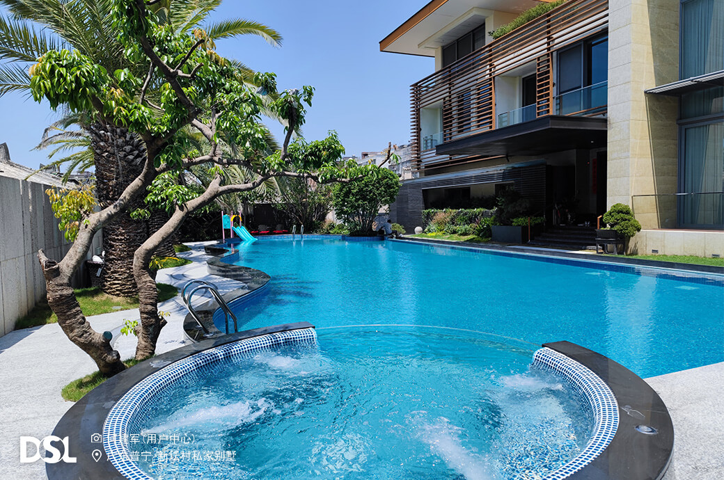 私家泳池，噴泉水景