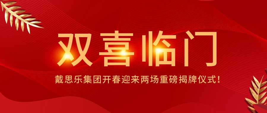 <b>雙喜臨門！戴思樂(lè)集團(tuán)開(kāi)春迎來(lái)兩場(chǎng)重磅揭牌儀式！</b>